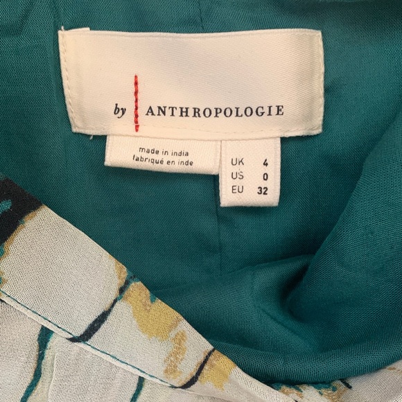 EUC Anthropologie Teal and White Maxi Skirt - Picture 2 of 3